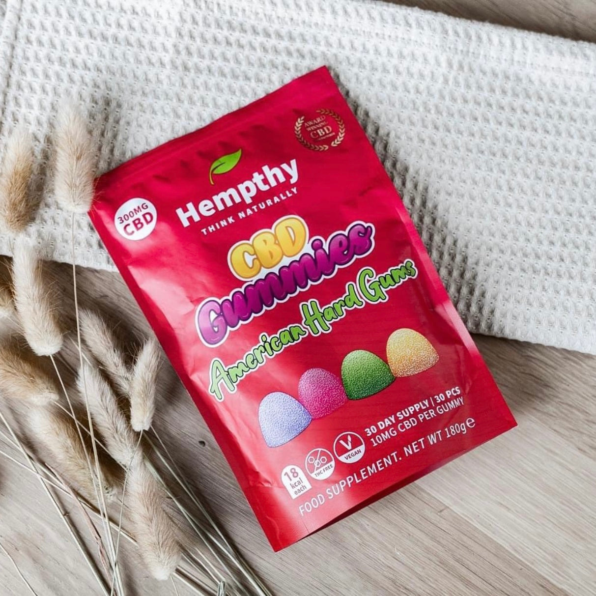 HEMPTHY CBD Gummies American Hard Gums 300mg